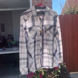 BKE athletic fit medium pearl snap long sleeve shirt